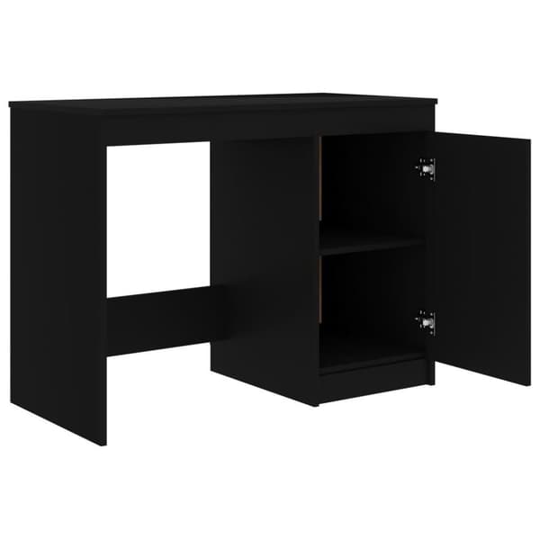 vidaXL Skrivebord svart 140x50x76 cm sponplate