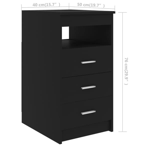 vidaXL Skrivebord svart 140x50x76 cm sponplate