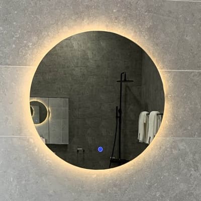Rund Spegel 60 cm Med Led-Belysning Qbad Solsidan