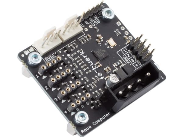 Aqua Computer farbwerk USB, LED kontrollenhet for belysning, Sort, 12 V, 2,5 A, 1 stk.