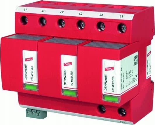 DEHN 951305 951305 DEHNvalve M TNC 255 (FM) Överspänningsskyddsomriktare Överspänningsskydd för: fördelningsskåp 25 kA 1 st