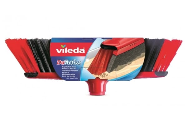 Vileda 151221 kvast Inomhus Mjuka/hårda borst Polyetentereftalat (PET)-film, gummi Svart, grått, rött