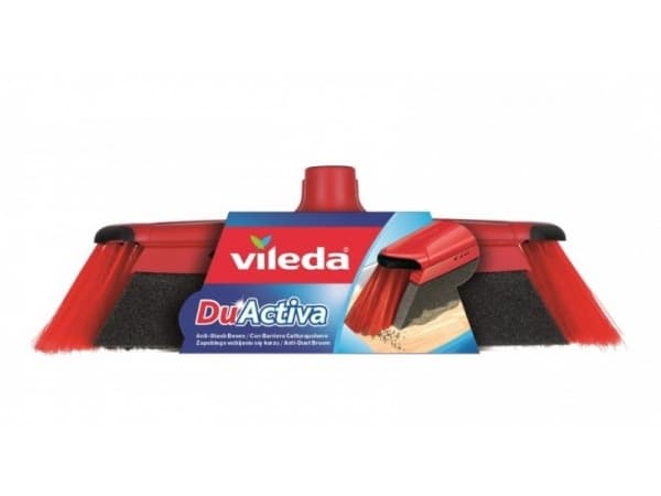 Vileda 151221 kvast Inomhus Mjuka/hårda borst Polyetentereftalat (PET)-film, gummi Svart, grått, rött