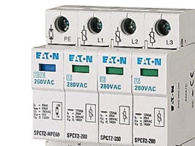 Eaton 167620 SPCT2-280-3+NPE Ylijännitesuoja ylijännitesuojaus ylijännitesuojaus: Jakokaappi 20 kA 1 kpl 1 kpl