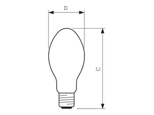 Philips SON - High-pressure sodium (HPS) lyspære - form: B70 - E27 - 71.5 W - klasse G - 1900 K