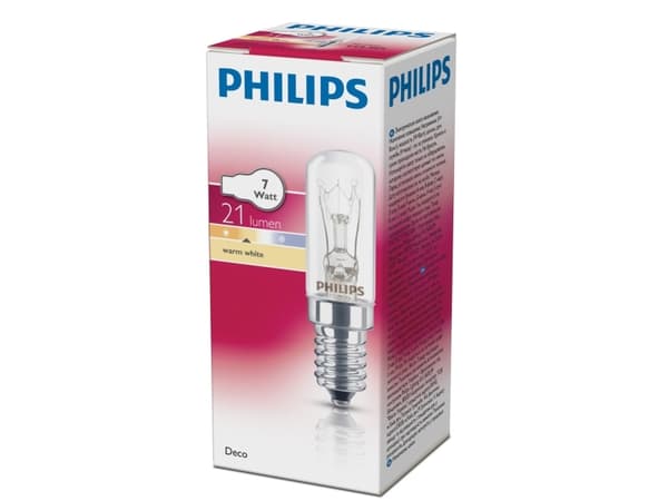 Philips Incand. decorative tubular lam Putkimainen hehkulamppu, Putkimainen, 7 W, Tubular, E14, 1000 h, Lämmin valkoinen