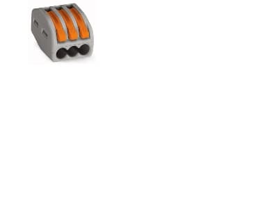 WAGO Samlemuffe3x0,08-4 mm² Fleksibel leder3x0,08-2,5 mm² Massiv lederGråPlast - (50 stk.)