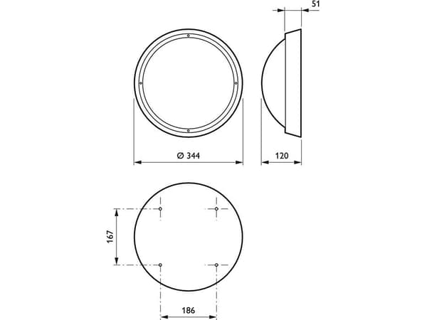 Philips CoreLine, Pinta, Pyöreä, 1 lamppu(a), 4000 K, IP65, Valkoinen