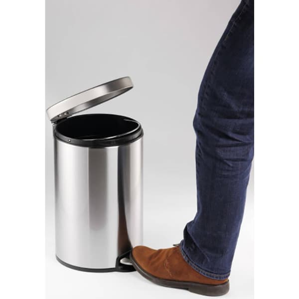 Durable 340323 340323 Papperskorg 30 l (Ø x H) 290 mm x 655 mm Rostfritt stål Silver 1 st