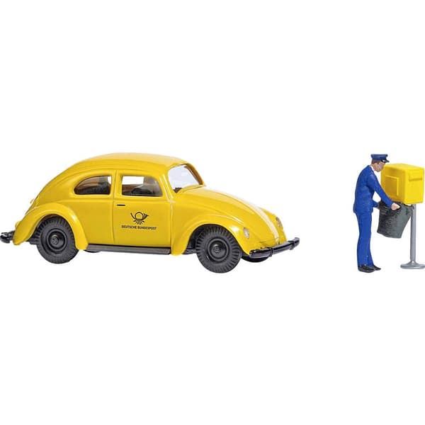 Busch 7887 H0 Byggmodell Bil Volkswagen Skalbagge med Postmann och brevlåda