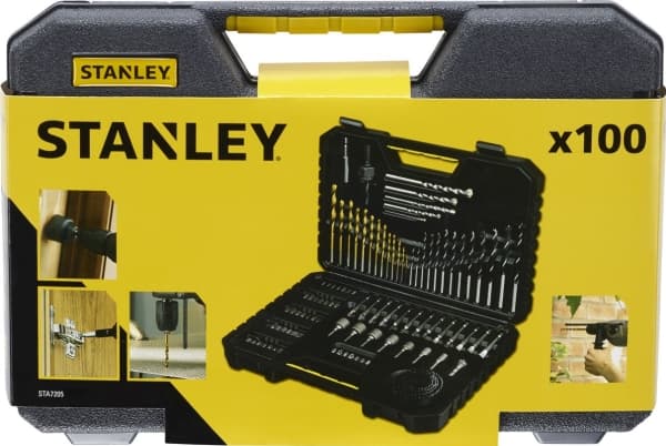 STANLEY - Skrutrekker, drill og koppnøkkelsett - 100 deler