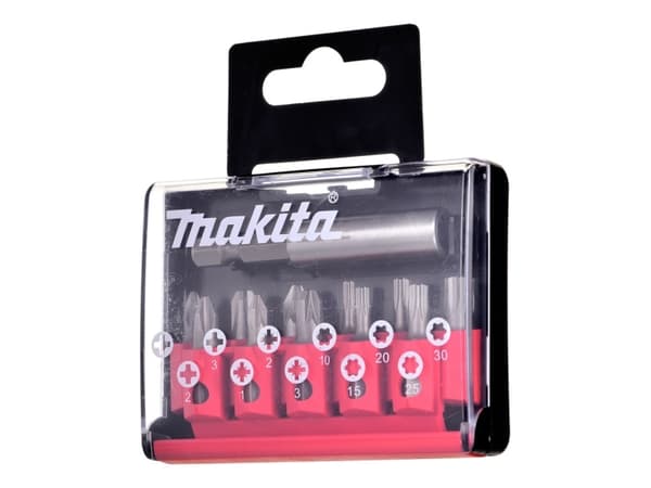 Sett med bits + Holder 12stk MAKITA D-31083