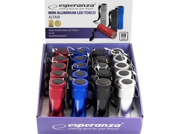 Esperanza Aluminum 1W Flashlight, Mix colors (EOT004M)