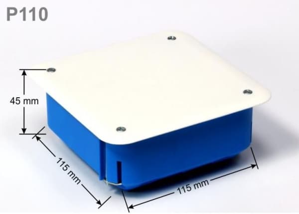 Simet Upotettava regips-laatikko 115x115x45mm sininen P 110 (32042203)