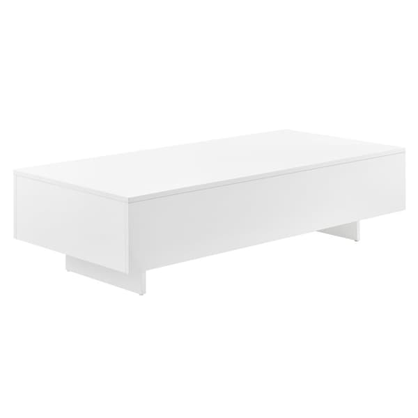 Soffbord Braunschweig 115x55x31cm högglans vit [en.casa]