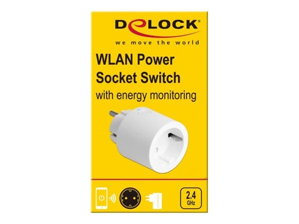 Delock - Smart kontakt - trådlös - Wi-Fi - 2.4 Ghz - vit