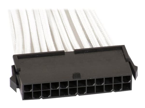 Phanteks PH-CB24P - Virran jatkojohto - 24-nastainen ATX (naaras) 24-nastaiseen ATX (uros) - 50 cm - valkoinen - valkoinen