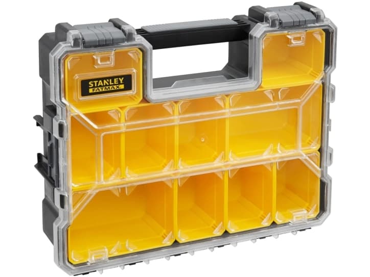 Stanley 1-97-518, Small parts box, Plast, Svart, Transparent, Gul, Gångjärn, 446 mm, 357 mm