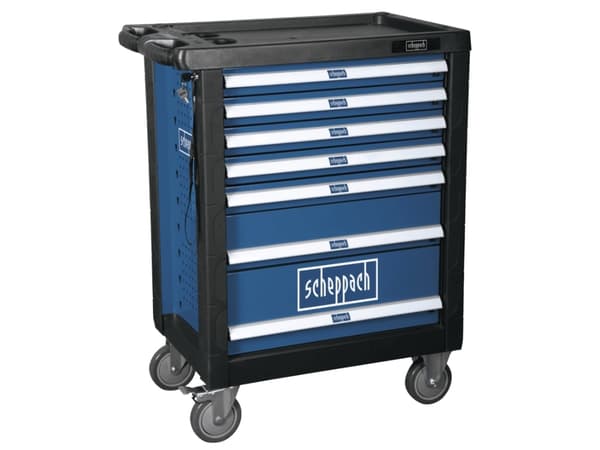 Scheppach TW1000, Musta, Sininen, 7 laatikko(a), 7 laatikko(a), 2 renkaita, 460 mm, 765 mm