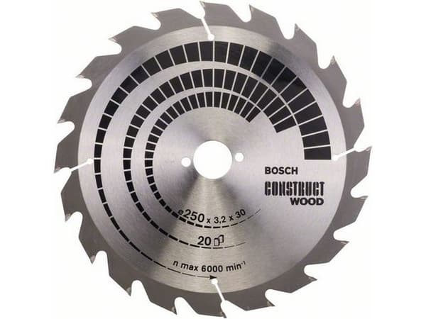 Bosch RUNDSAVKLINGE CONSTRUCT Ø250X3,2X30MM20T