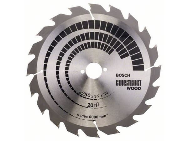 Bosch RUNDSAVKLINGE CONSTRUCT Ø250X3,2X30MM20T