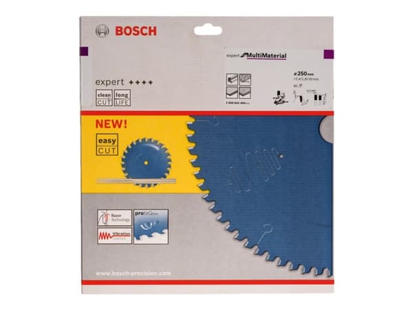 Bosch Expert for Multi Material - Sirkelformet sagblad - for tre, plast, aluminium, ikke-jernholdig metall, epoksy, slipematerialer - 250 mm - 80 ten
