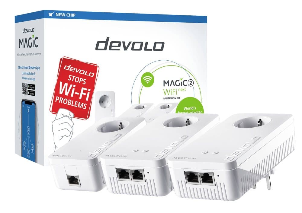 Devolo Magic 2 WiFi next Multiroom Kit 8632 Powerline WLAN Multiroom Starter Kit 2.4 Mbit/s