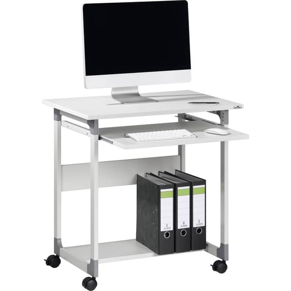 Durable Datorvagn med hjul, justerbar i höjdled Höjdintervall: 550 till 630 mm (B x D) 750 mm x 534 mm Grå SYSTEM 75 FH