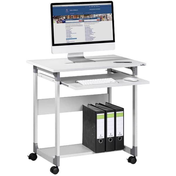 Durable Datorvagn med hjul, justerbar i höjdled Höjdintervall: 550 till 630 mm (B x D) 750 mm x 534 mm Grå SYSTEM 75 FH