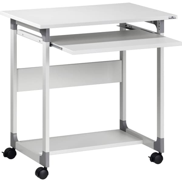 Durable Datorvagn med hjul, justerbar i höjdled Höjdintervall: 550 till 630 mm (B x D) 750 mm x 534 mm Grå SYSTEM 75 FH Grå