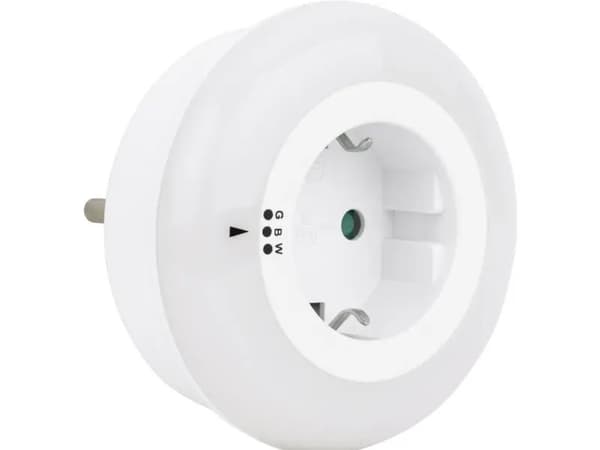 REV 003371731, Plug-in nattlampa, Vit, LED, AC, 230 V, 230 V