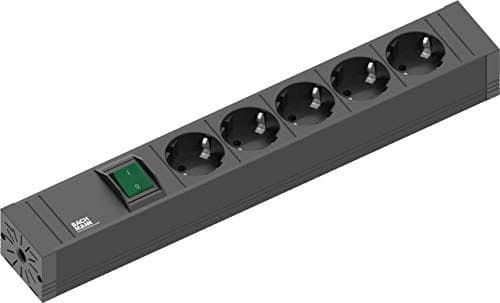Bachmann 420.0013, 2 m, Sisätila, Musta, 5 AC-pistorasia(a), 16 A, 353 mm