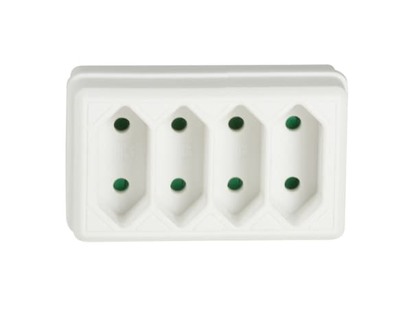 LogiLink LPS220, 4 AC-pistorasia(a), Sisätila, Valkoinen, RoHS, 250 V, 2300 W