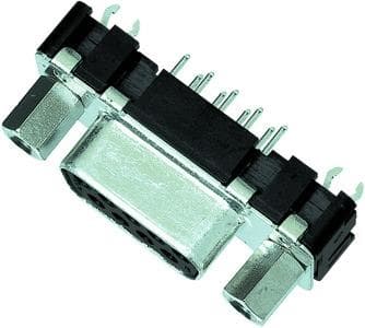 Harting 09 66 155 6511, D-Sub 1, Musta, Metallinen, Terästä, Kestomuovinen hartsi, Kupariseos, 10 mO, 1000 V