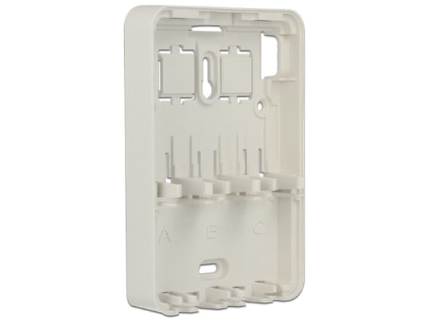 Delock Keystone Surface Mounted Box - Chassi med modulär insättning - vit, RAL 9010 - 3 portar
