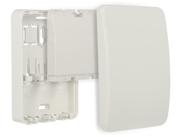 Delock Keystone Surface Mounted Box - Chassi med modulär insättning - vit, RAL 9010 - 3 portar