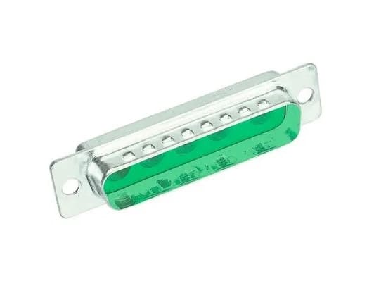 Harting 09 69 210 0033, D-Sub 2, Vihreä, Metallinen, Polyesteri, Terästä, Kestomuovinen hartsi, Peltipurkki, UL 1977 ECBT2.E102079, 5,36 g