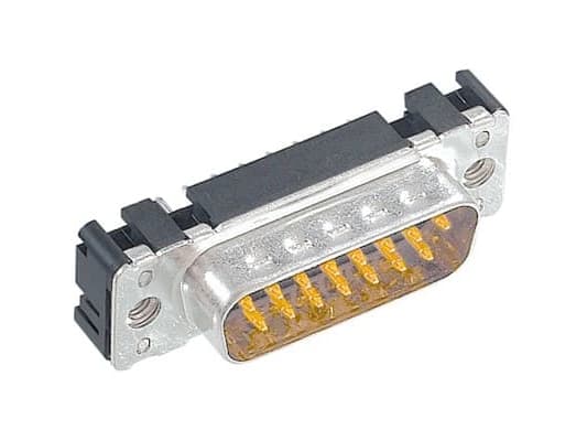 Harting 09 65 361 7713, D-Sub 25-pin M, Svart, Metallisk, Polybutylentereftalat (PBT), Stål, Termoplastisk harts, Kopparlegering, 10 mO, 1000 V