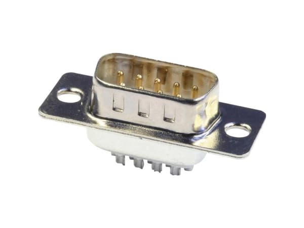 econ connect ST50LK/V, D-Sub, Vit, mässing, Nickel, Stål, Termoplastpolyester (PBT), 500 V, 30 mO, 1 A