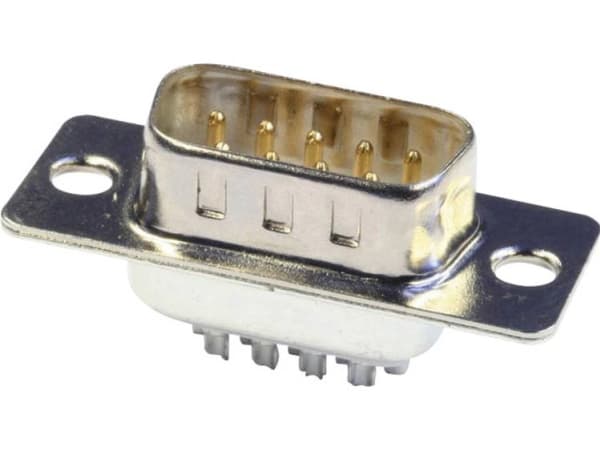econ connect ST50LK/V, D-Sub, Vit, mässing, Nickel, Stål, Termoplastpolyester (PBT), 500 V, 30 mO, 1 A