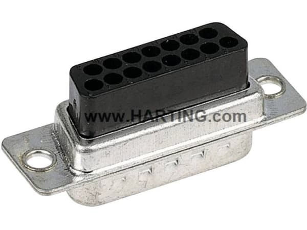 Harting 09 67 037 4701, D-Sub, Nickel, Glasfiber, Stål, Termoplastisk harts, Koppar, -55 - 125 ° C, RoHS