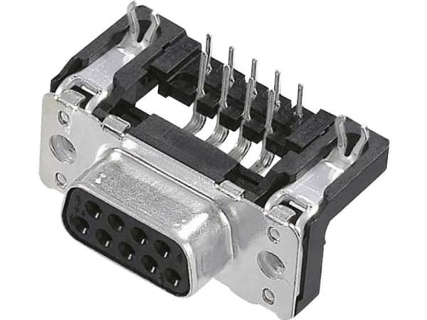 Harting 09 66 152 6611, D-Sub 1, Svart, Metallisk, Polybutylentereftalat (PBT), Stål, Termoplastisk harts, Kopparlegering, 10 mO, 1000 V
