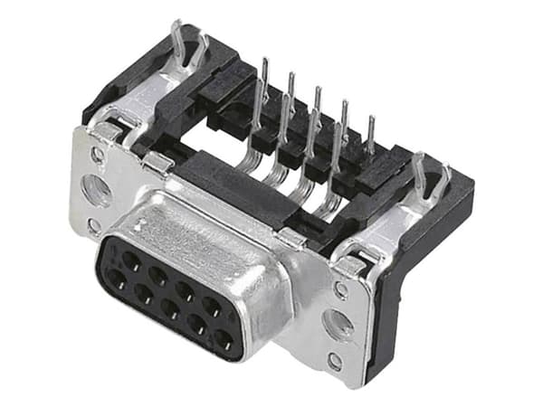 Harting 09 66 152 6611, D-Sub 1, Svart, Metallisk, Polybutylentereftalat (PBT), Stål, Termoplastisk harts, Kopparlegering, 10 mO, 1000 V