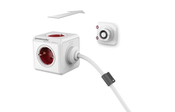 Allocacoc PowerCube Extended Type E, 1,5 m, Sisätila, Tyyppi E, Harmaa, CE, KEMA FR, 5 AC-pistorasia(a)
