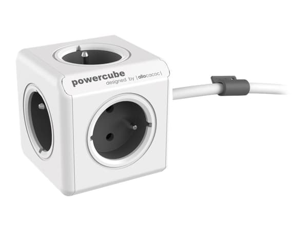 Allocacoc PowerCube Extended Type E, 1,5 m, Sisätila, Tyyppi E, Harmaa, CE, KEMA FR, 5 AC-pistorasia(a)