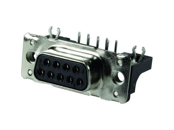 Harting 09 66 152 6615, D-Sub 1, Musta, Metallinen, Polybutyleenitereftalaatti (PBT), Terästä, Kestomuovinen hartsi, Kupariseos, 10 mO, 1000 V