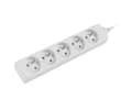 Miniatyrbild 4 av 5: Lanberg - Effektband - 2500 Watt - ingång: power CEE 7/7 - utgångskontakter: 5 (5 x ström CEE 7/5) - 1.5 m sladd - vit
