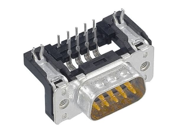Harting 09 65 262 6813, D-Sub 2, Svart, Metallisk, Polybutylentereftalat (PBT), Stål, Termoplastisk harts, Kopparlegering, 10 mO, 1000 V