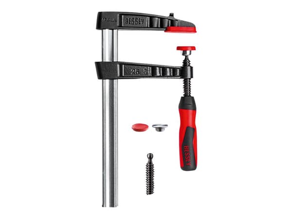 BESSEY TG16-2K, Skruetvinge, 16 cm, Jern, Plastik, Aluminium, Sort, Rød, 660 g, 1 stk