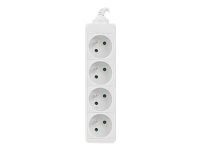 Lanberg - Effektband - 2500 Watt - ingång: power CEE 7/7 - utgångskontakter: 4 (CEE 7/5) - 1.5 m sladd - vit